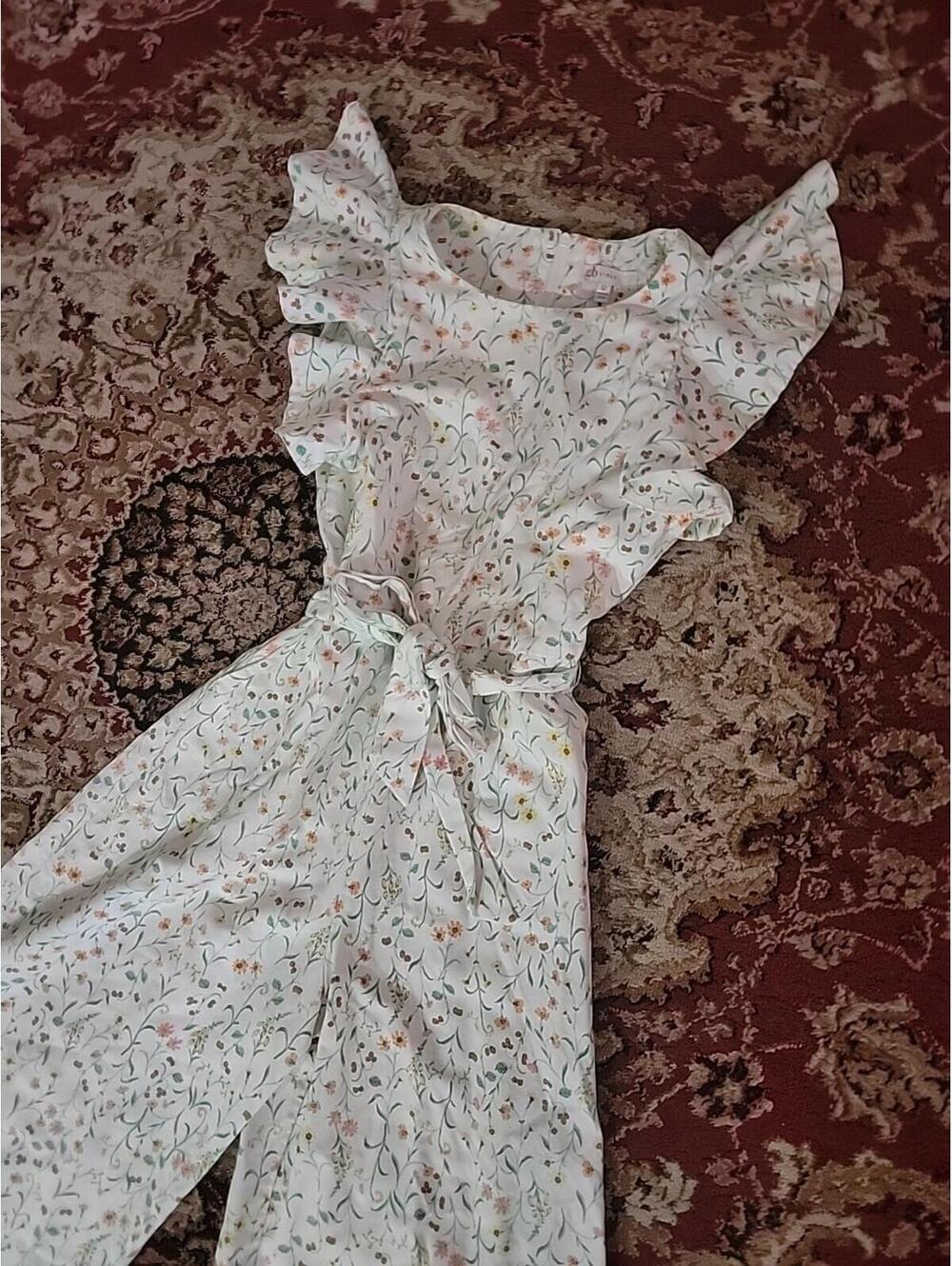 GB Girls Jumpsuit Romper Size 12 Floral Flutter Sleeve Pockets Zipper #CB3 - Picture 5 of 10